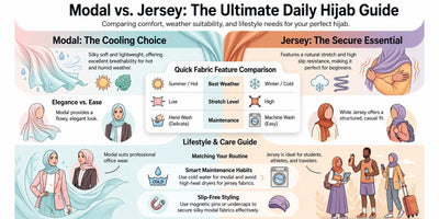 Modal vs Jersey Hijab: Daily Wear Comfort Guide