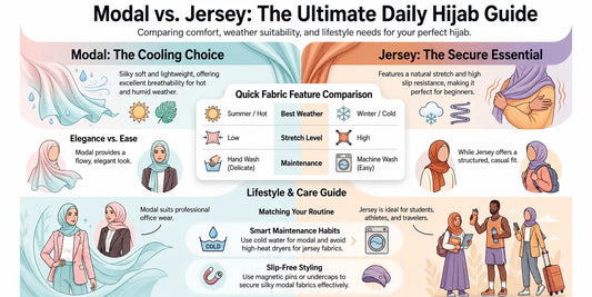 Modal vs Jersey Hijab: Daily Wear Comfort Guide