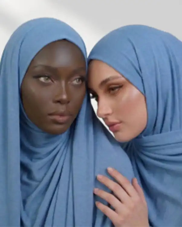 Stretchy jersey hijabs with their hijab caps