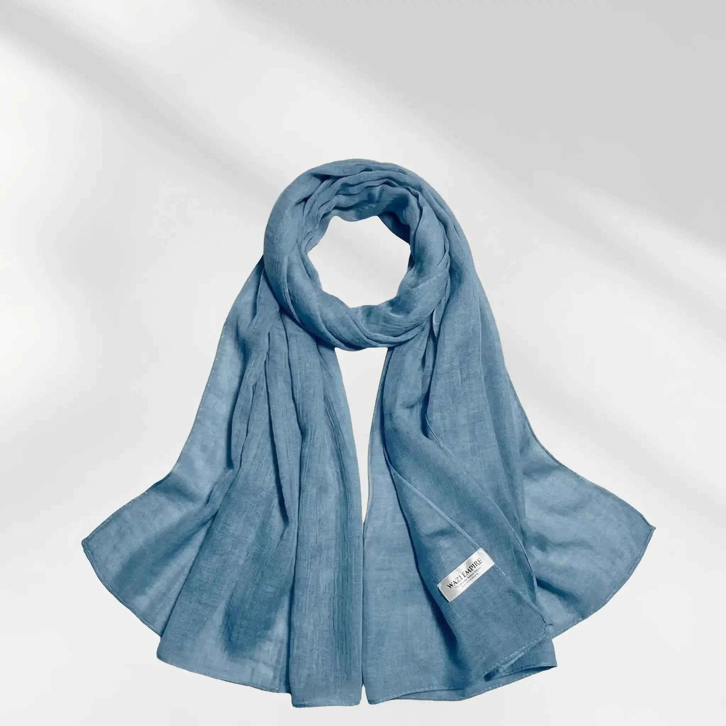Bamboo Ice Blue Modal Hijab with Inner Cap by Wazi Empire