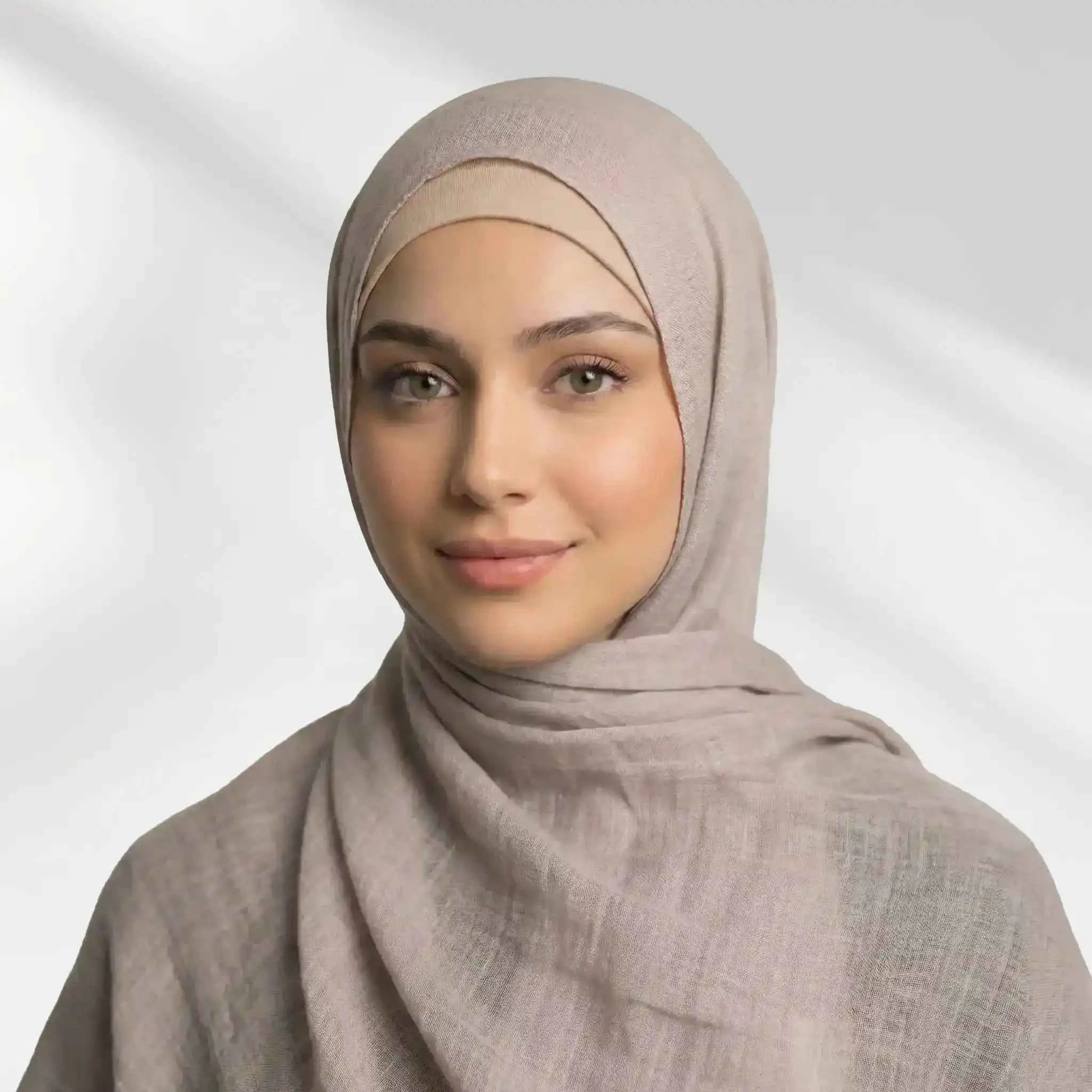 Beige Modal Hijab with Inner Cap Sets from Wazi Empire