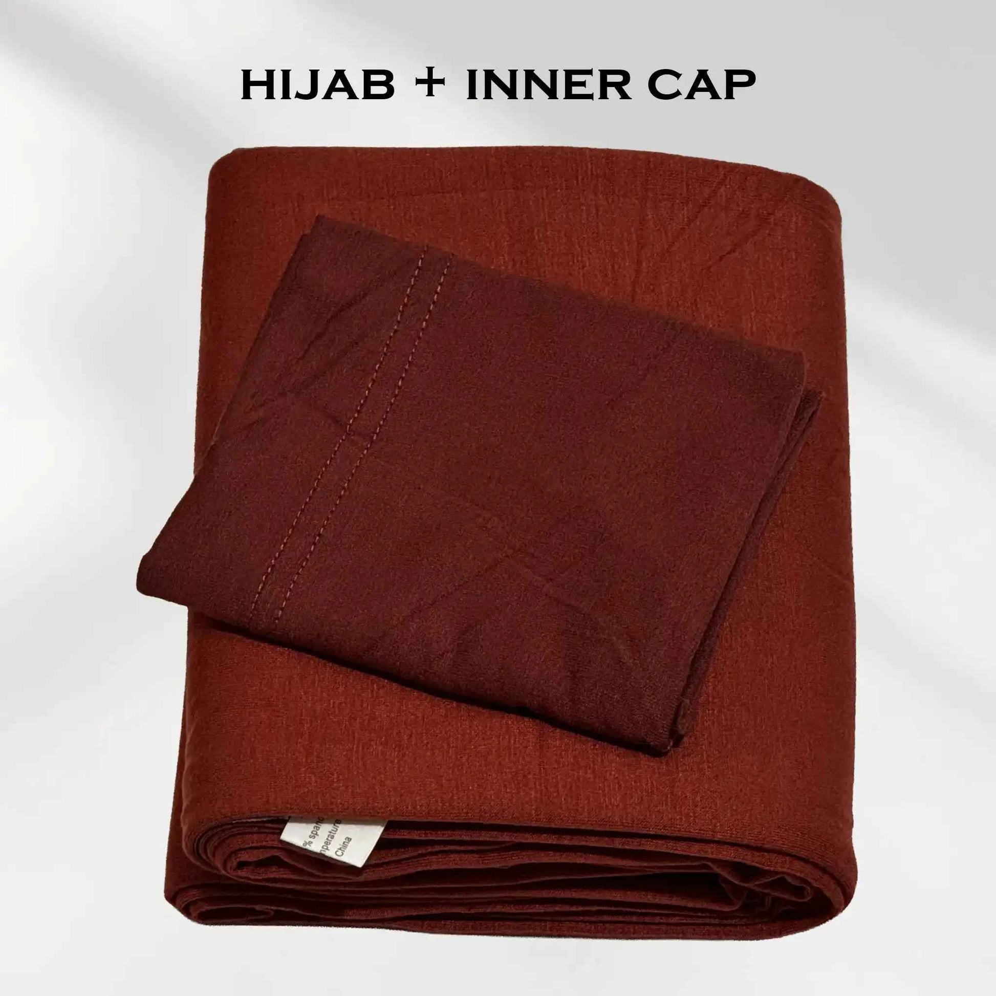 Brick Stretchy Jersey Hijab with Inner Cap by Wazi Empire