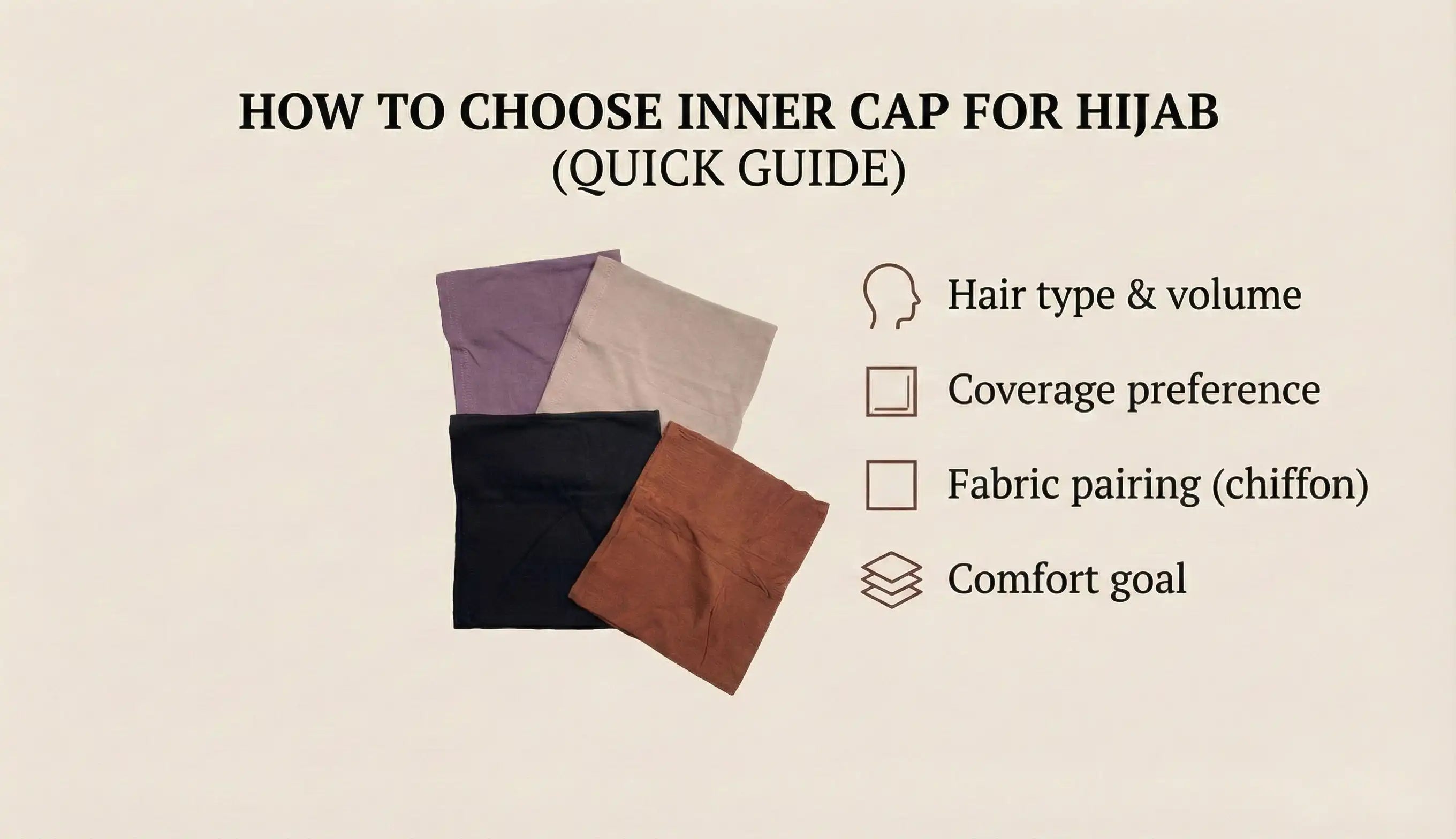 How to choose inner cap for hijab at Wazi Empire