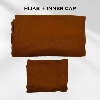 Stretchy Golden Jersey Hijab with Inner Cap Set from Wazi Empire