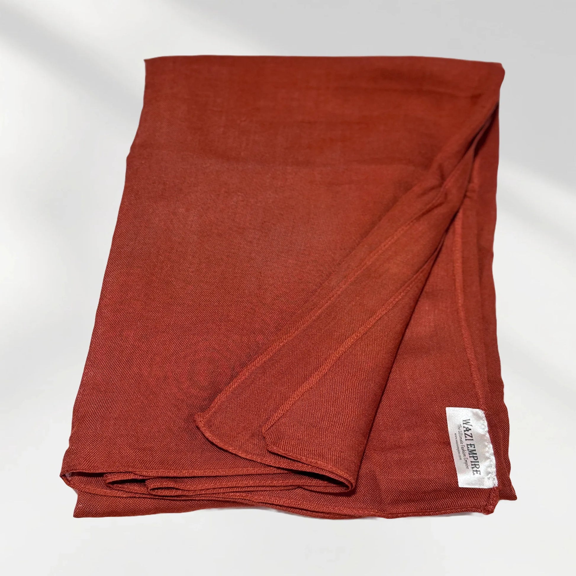 Wazi Empire Brick Color Bamboo Modal Single Hijab with Logo