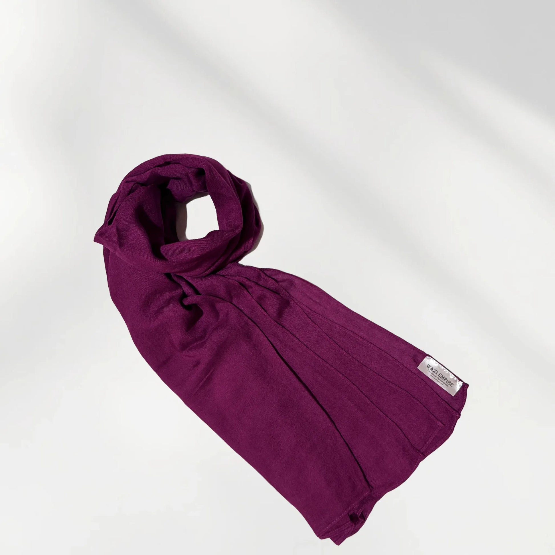 Wazi Empire Burgendy Color Bamboo Modal Coil mode Hijab