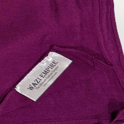 Wazi Empire Burgendy Color Bamboo Modal Hijab with Logo
