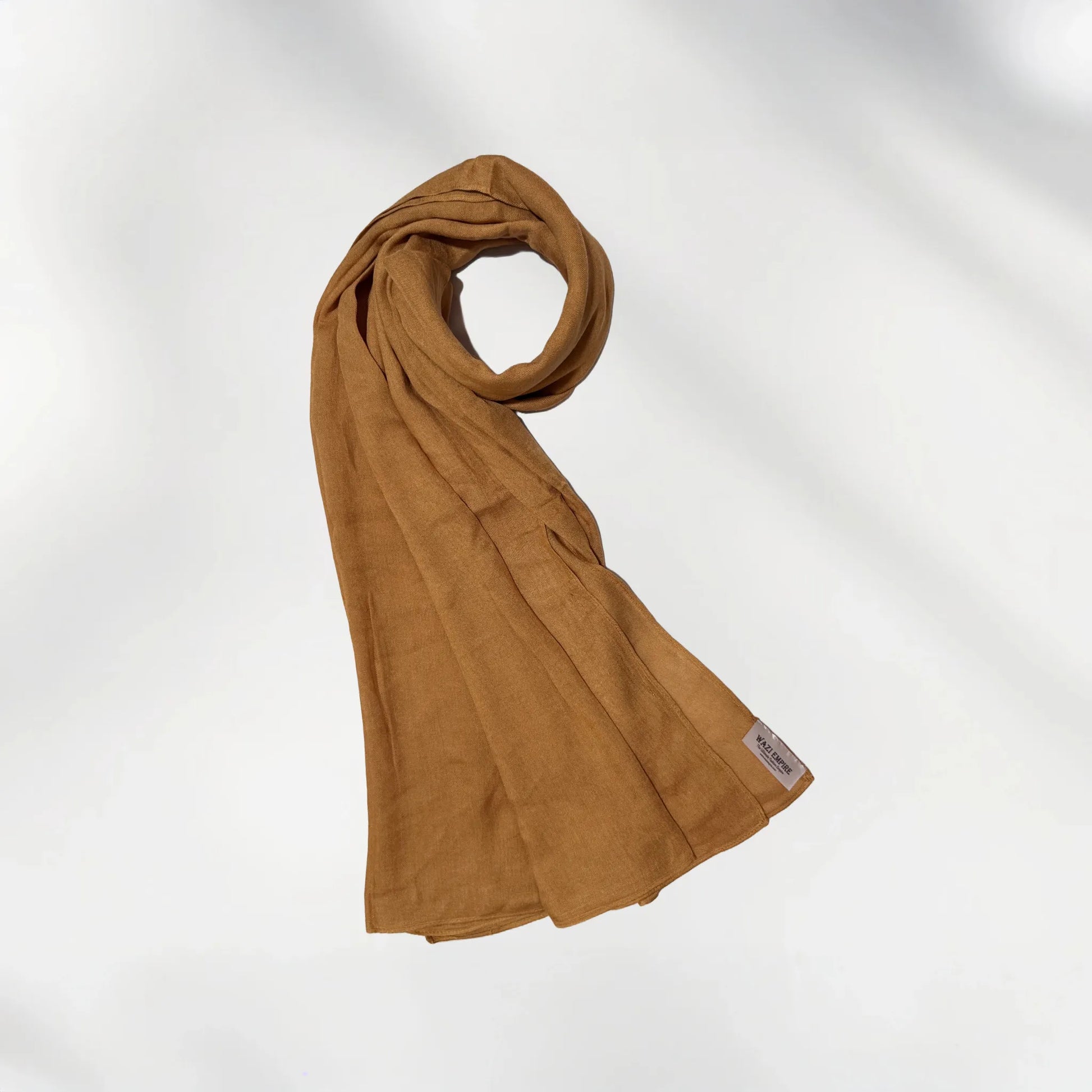 Wazi Empire Golden Color Bamboo Modal Hijab in Coil Mode