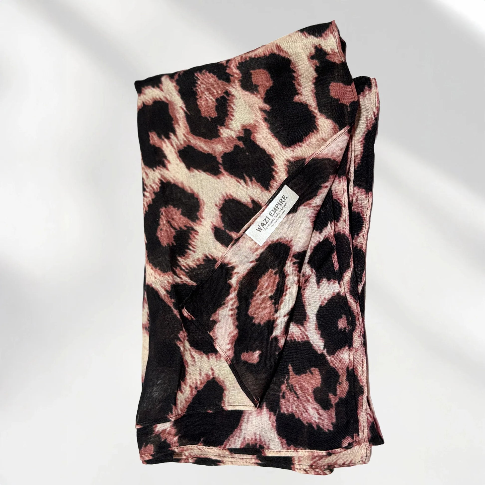 Wazi Empire Leopard Vela Printed Hijab with Logo