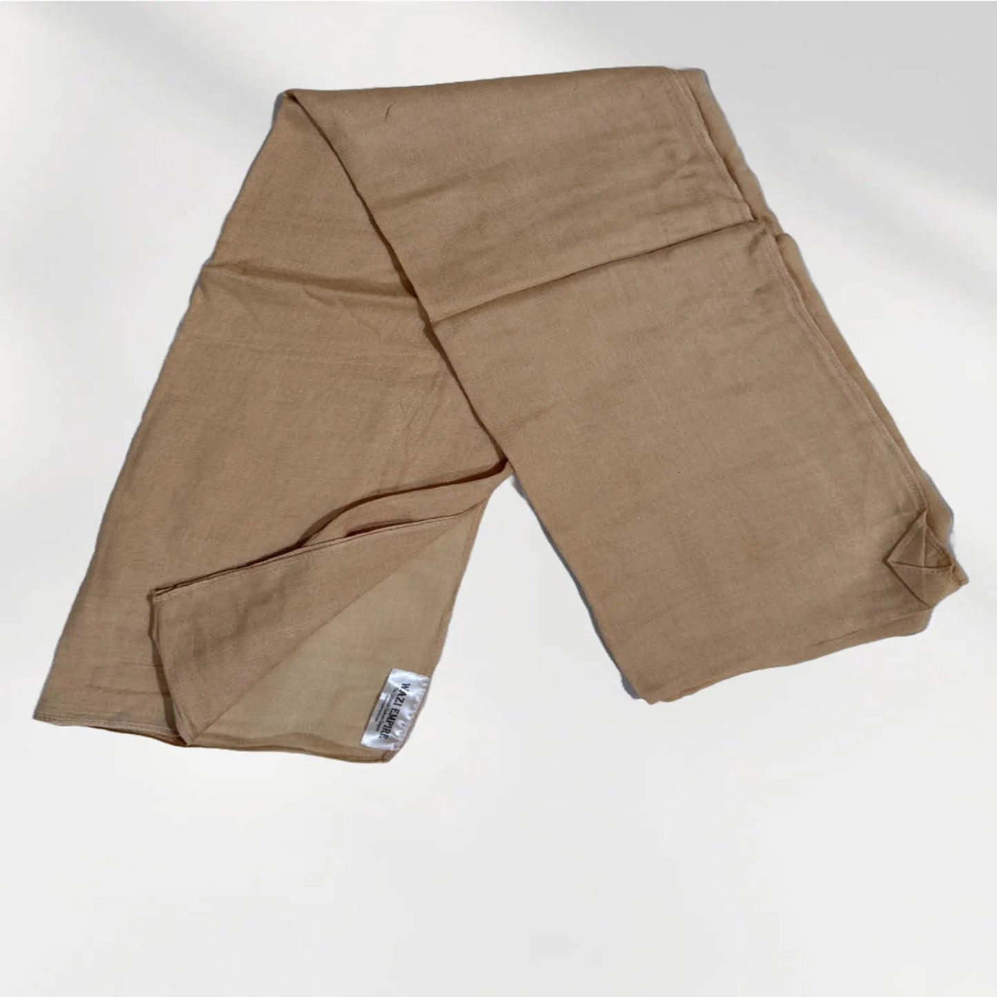 Wazi Empire Light Golden Color Bamboo Modal Hijab with Logo
