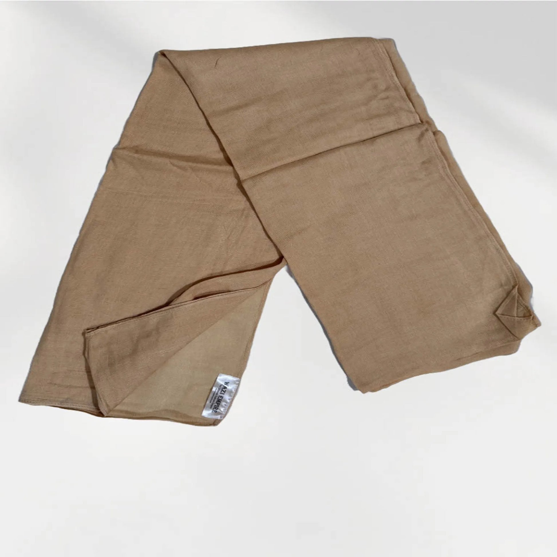 Wazi Empire Light Golden Color Bamboo Modal Hijab with Logo