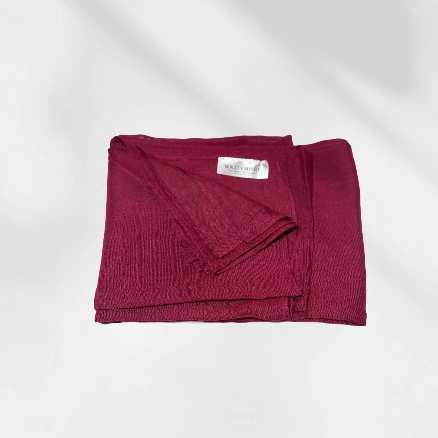 Wazi Empire Maroon Color Bamboo Modal Hijab with Logo