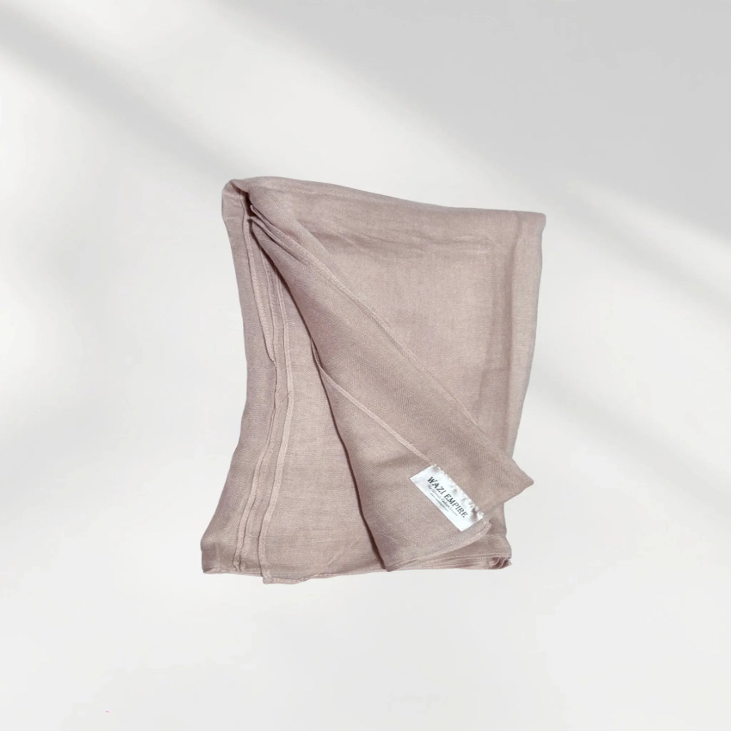 Wazi Empire Single Beige Color Bamboo Modal Single Hijab With Logo