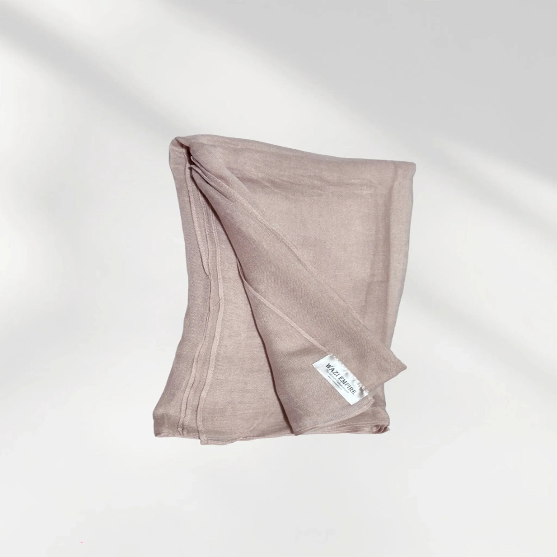 Wazi Empire Single Beige Color Bamboo Modal Single Hijab With Logo