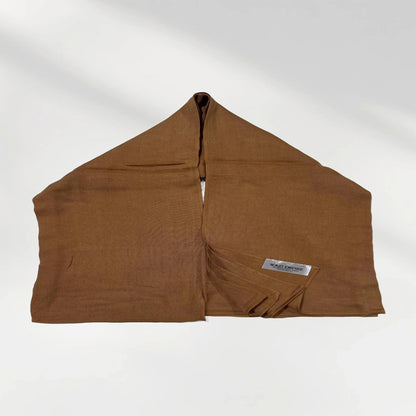 Wazi Empire Single Golden Color Bamboo Modal Hijab with Logo