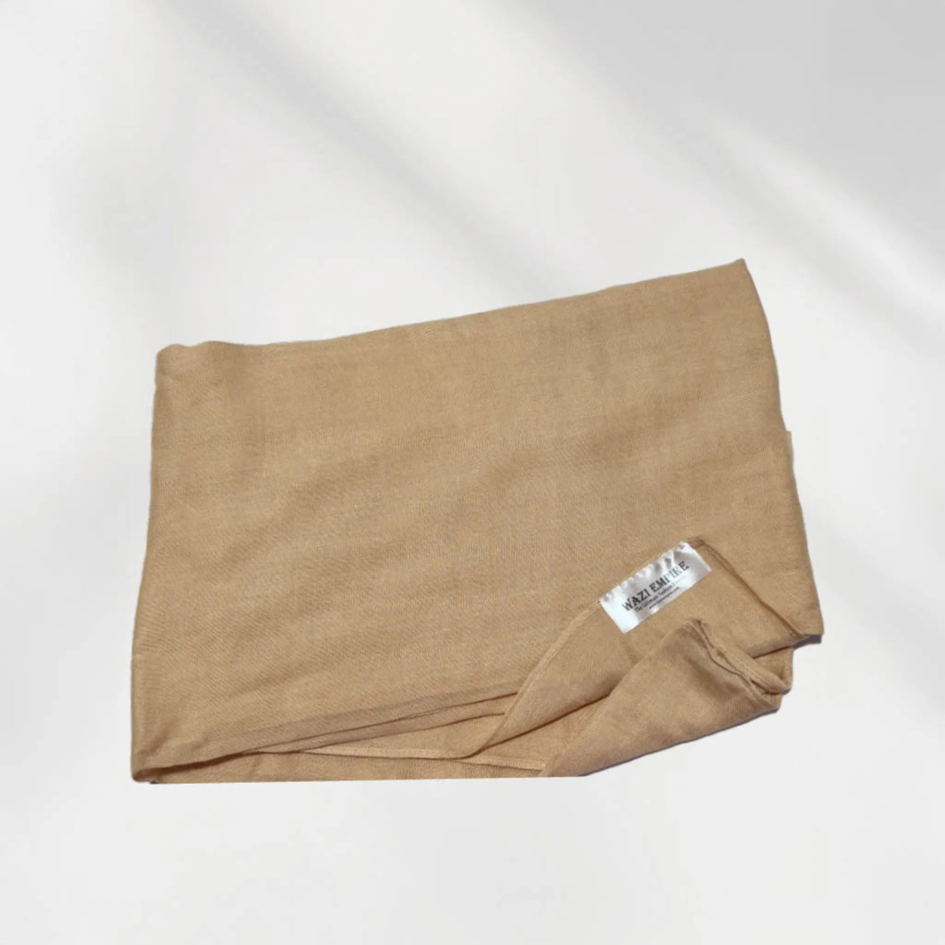 Wazi Empire Single Light Golden Color Bamboo Modal Hijab with Logo