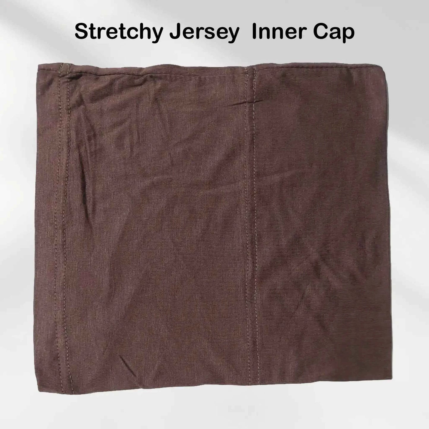 Chocolate brown stretch jersey hijab undercap included free with the chiffon hijab set