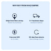 Wazi Empire hijab shipping and returns, free US shipping over $35